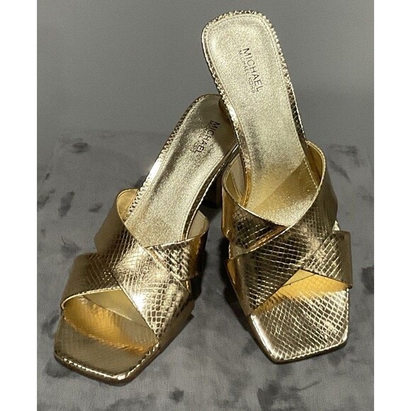 Michael Kors Clara Mule Pale Gold 8.5 M - Picture 10 of 13